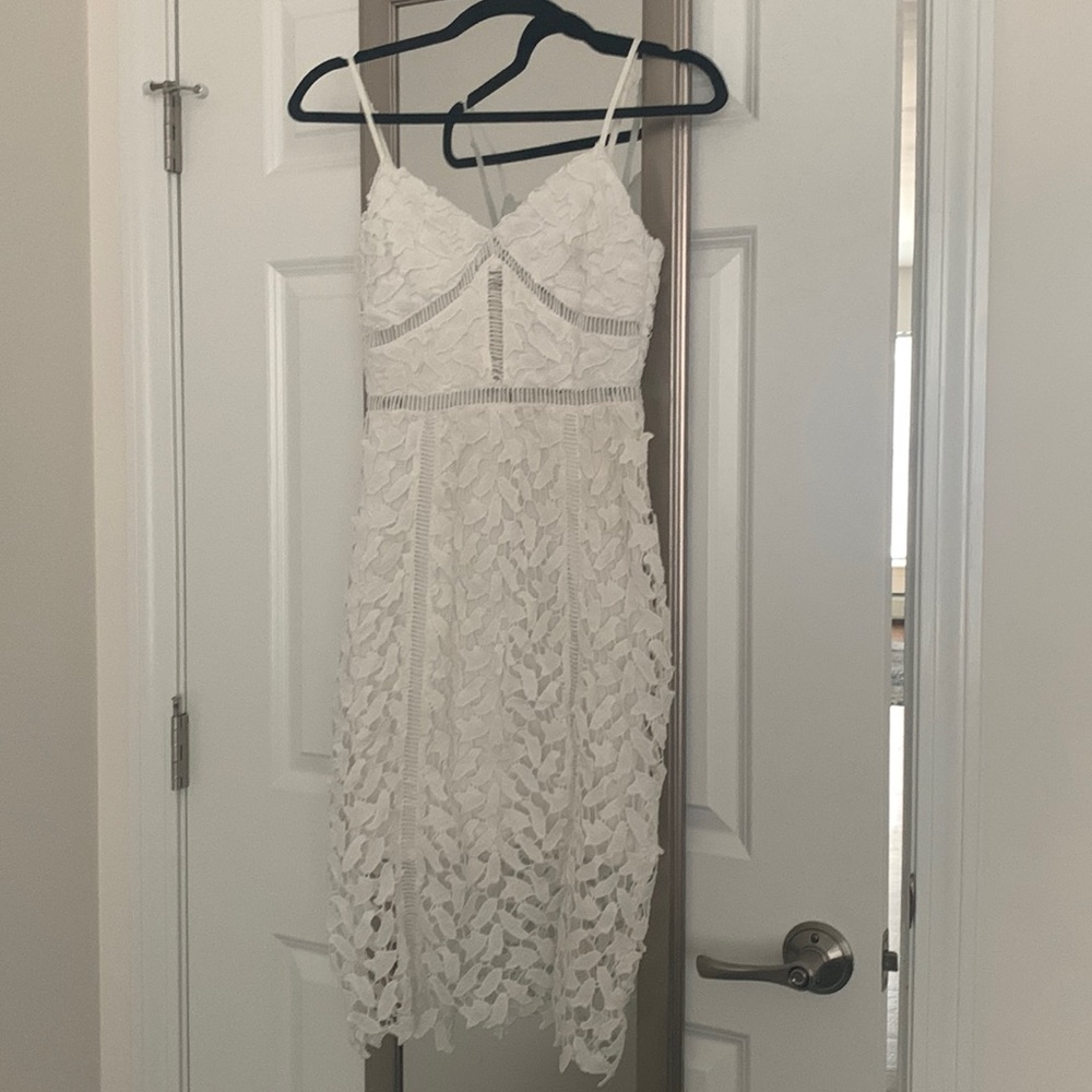 Lulus White midi dress